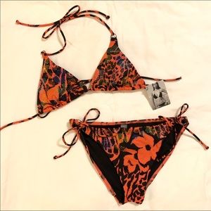 Victoria’s Secret Swim Exotic Orange/Black Bikini